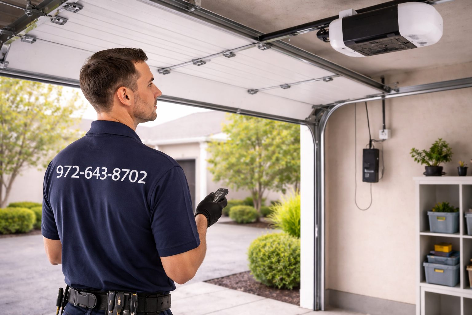 Garage door safety inspection and alignment check